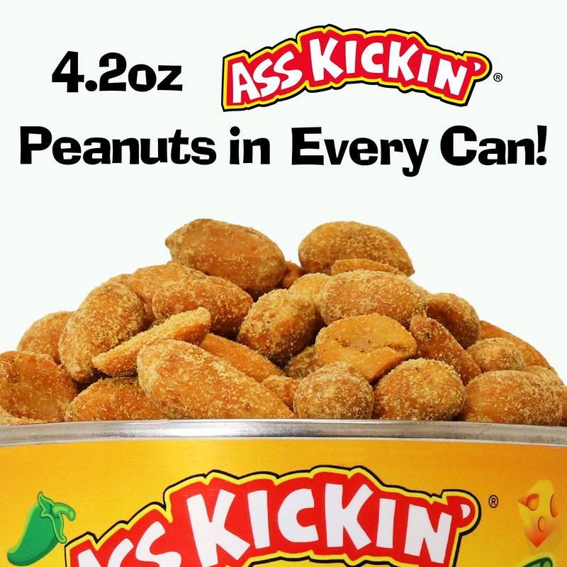 ASS KICKIN’ Jalapeno Cheddar Peanuts – 4.25oz - Ultimate Gourmet