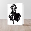 CafePress Vampire Girl Folded Greeting Card Matte