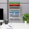 Mind Reader 5-Tier Vertical File Storage Desktop Organizer, Wall Mount,