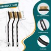 12 Pcs Mini Brass Brush Set, Brass Scratch Brush with