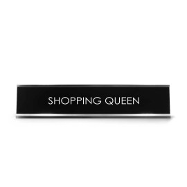 Signs ByLITA Shopping Queen Novelty Desk Sign