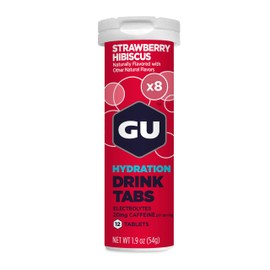 GU Energy Hydration Electrolyte Drink Tablets, Enhanced Endurance Sports Drink for Running, Cycling, Triathlon, 96 Servings, Strawberry Hibiscus