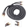 Car Audio Signal Cable Adapter 4.5m/180in Black PVC Plastic Layer