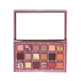 18 Colours Long Lasting Vegan Makeup Matte Shimmer Eyeshadow Palette - High Pigment Neutral Tones to Vibrant Shades