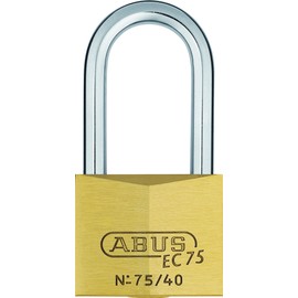 ABUS 27184 40mm Long Shackle Brass Padlock with Reversible Key