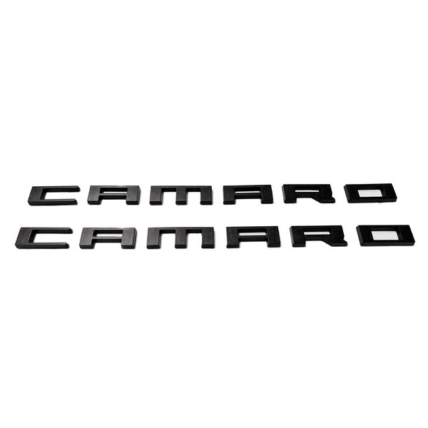 2pcs Camaro Letter Emblem 3D Badge Replacement for RS SS ZL1 Z28 Camaro 2010 2011 2012 2013 2014 2015 Fender Emblem Nameplate Letters Insignia Fifth Generation (Black)