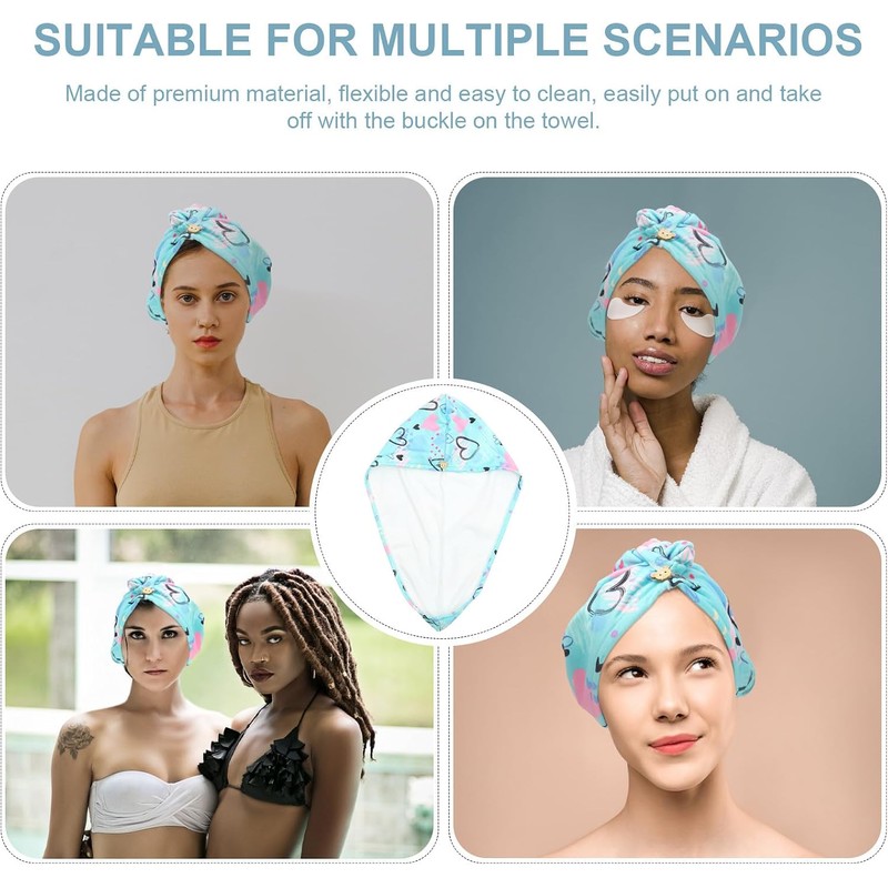 Homoyoyo Toalla para Secar el Cabello de Microfibra Ultra Absorbente,
