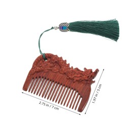 Healeved Hair Comb Sandalwood Zodiac Themed Portable Grooming Accessory for Travel Gentle Scalp Compact Design for Everyday Use Hair Cleaning and Sustainable Material
