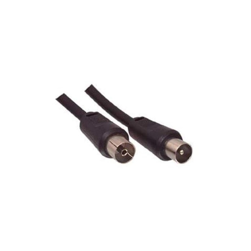 Aptii Coaxial TV Aerial Plug to Socket Fly Lead Black