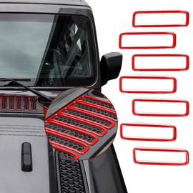 SQQP Hood Vent Cover Cowl Panel Vent Cover Trim Fit for 2018-2024 Jeep Wrangler JL JLU & Gladiator JT Exterior Accessories (Red)