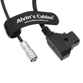 Alvin's Cables BMPCC 4K to Safe D-Tap Power Cable for Blackmagic Pocket Cinema Camera 4K Gold Mount V-Mount Battery Weipu 2 Pin Female to P-Tap