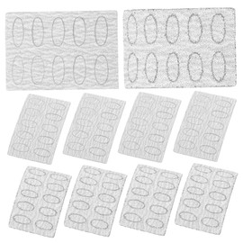 WOONEKY 10 Sheets of Oval Nail Sanding Pads Set Exfoliating Tool for Manicure and Pedicure Electric Polishing Discs for Dead Skin Removal for Home Salon Use