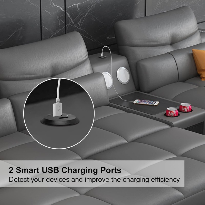 Desktop Recessed Mount USB Power Hub Desk Power Outlet Charging