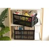 Eslite 34L Large Plastic Folding Storage Crates,Collapsible Crates for Storage,Pack