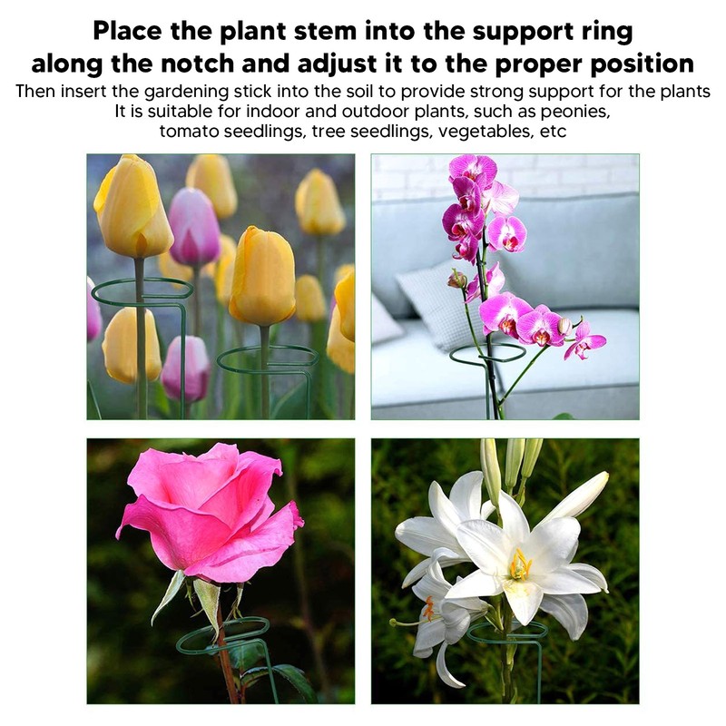 12Pcs Plant Stakes Reusable Plant Sticks Support Anti Rust Stem