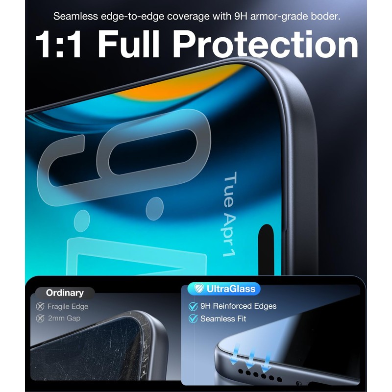 UltraGlass TOP 9H+ Armor for iPhone 16 Pro Max Privacy