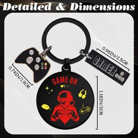 Video Game Keychain Gifts for Gamer - Funny Keychains for Teen Boys Game Players, Red Keyring for Son Boyfriend Brother Dad Kid Child, Birthday Thanksgiving Valentines Christmas Gift, Stocking Stuffer