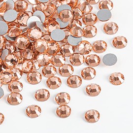 beadsland Flat Back Crystal Rhinestones Round Gems for Nail Art and Craft Glue Fix,Champagne (4.6-4.8mm) SS20/1440pcs