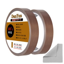 DanYun Teflon Tape, 350° High Temperature Tape (13mm x 10 m), Teflon Heavy Duty, Heat Resistant, Insulated, Waterproof, Dustproof, Oilproof, Stainless, Non-Burning, Abrasion, Corrosion, Pressure Resistant, Repair, Work, Home, Office, Industrial Use with 