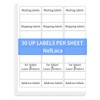 NefLaca 1" x2-5/8 Shipping Address Labels, Blank Mailing Labels, 30-UP