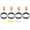 4 Pieces Egg Rings, 3 Inch Steel Egg Molds, Circle