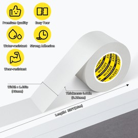 MILEQEE Cloth Duct Window Seal Strip Tape for Winter, 1.89in x 33FT, Weather Stripping Sealing Insulation Tape for Windows and Door, Easy Tear Sealer Draft Blocker White