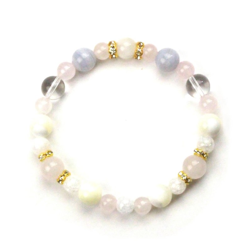 Happy Bomb Birthstone Combination Power Stone Bracelet Natural Blue Lace