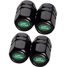 Tyre Valve Caps Caps and Metal Keychain Combo Compatiable Fit Land Rover Discovery Range Rover Sport Defender, Stem Cover Dust Caps for Car Tyres, Car Accessories