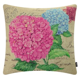 TRENDIN Floral Pillow Cover 18x18, Spring Decorative Pillow Cover for Couch Bed Sofa Living Room, Easter Throw Pillow Cushion Case, Farmhouse Easter Decorations PL1234TR