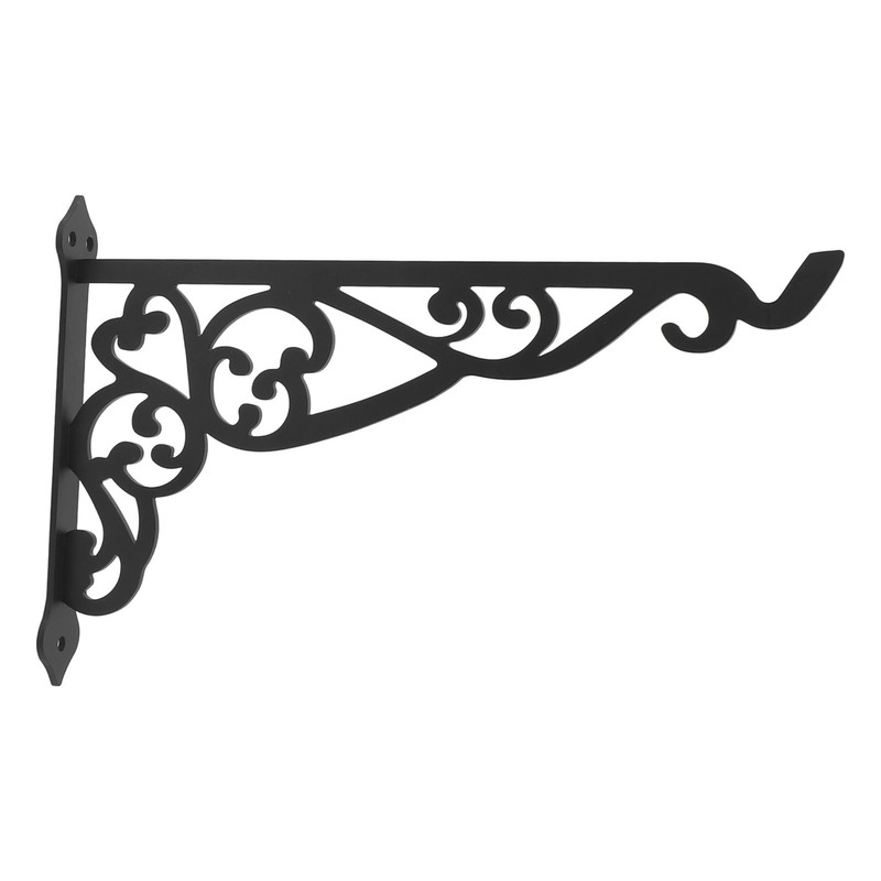 Outdoor Hanging Bracket Black Iron Multifunctional Decorative Plant Hanger for