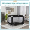 Dream On Me Zoom Portable Playard in Black, Lightweight, Packable