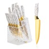 Kitchen Knife Set Non Stick Knives with Block, Serrated Steak
