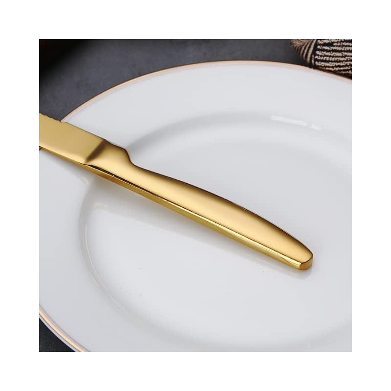 TAFAAL Stainless Steel Steak Knives, Corrosion Resistant, Serrated Sharp Blade,