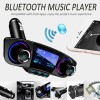 Batery Connection Bluetooth Car FM Transmitter MP3 Player Hands free