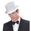 Widmann Showtime 04542 Hat Silver Glitter Top Hat Hat Costume