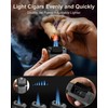 Cigar Lighter, 5- in -1 Torch Lighter, Built-in V-Cut Cigar