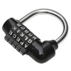 TRIXES 5 Letter Combination Padlock Black for Suitcases, Make-Up Pull