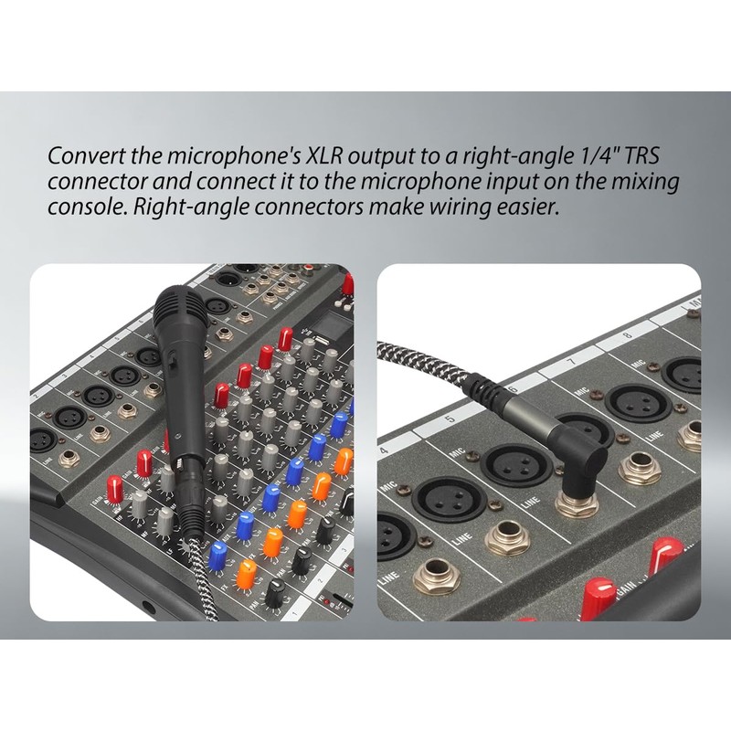 SZLliyxs 2 Pack Right Angle 6.35mm TRS to XLR Female,3FT,