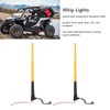 2 Pcs Whip Lights 340mm Long Amber Lighted Antenna Flagpole