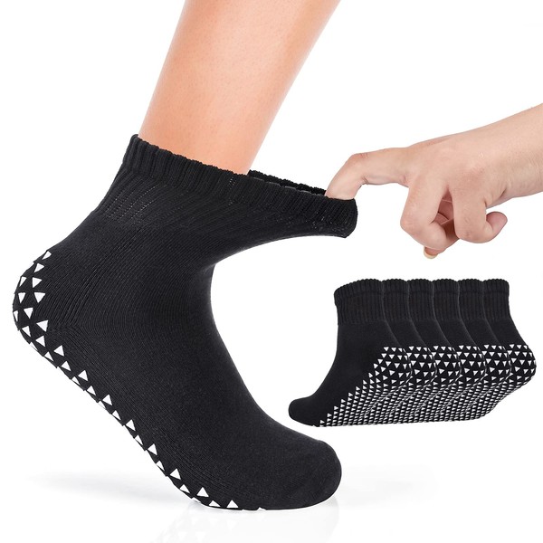 3 Pairs of Super Wide Socks with Non-Skid Grips for