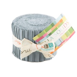 Bella Solids Steel Junior Jelly Roll 20 2.5-inch Strips Moda Fabrics 9900JJR 184