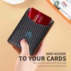 BOMPOW Carbon Fiber 14-Slot Men's Slim Wallet Bifold Card Holder