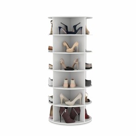 Gyfimoie Rotating Shoe Rack, 6-Tier Spinning Shoe Rack Tower, Free Standing 360°Revolving Shoe Storage Organizer Lazy Susan Shoe Rack for Entryway Living Room Hallway