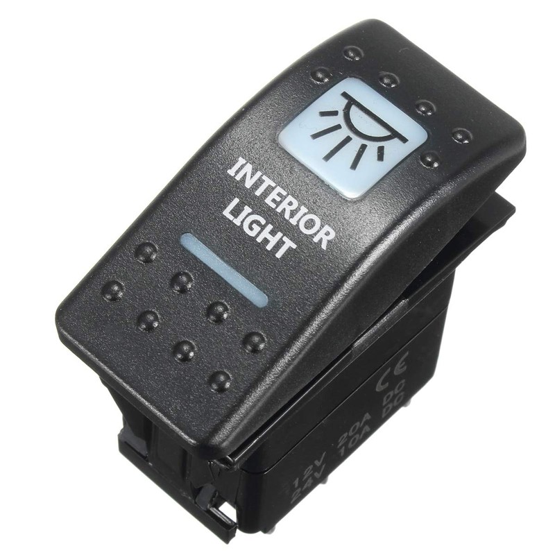 AutoE Interior Light Rocker Switch White For UTV ATV Off-road