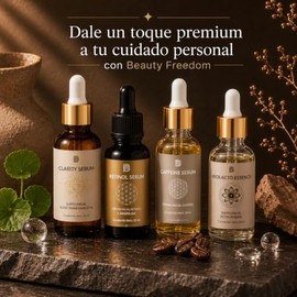 Serum Facial Con Cafeína - Beauty Freedom Caffeine Serum 35ml - Con Ácido Hialurónico, Niacinamida, Extracto De Té Verde Y Aloe Vera - Para Contorno  
