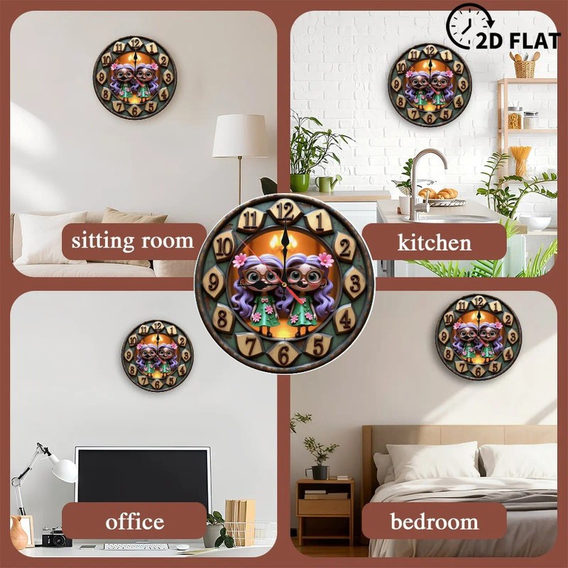 25x25cm Wood Wall Clock that is Also a Puzzle (Pieces