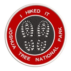 I Hiked It! Joshua Tree National Park Hiking Boot Embroidered Premium Patch DIY Iron-on or Sew-on Decorative Badge Emblem Vacation Souvenir Travel Gear Clothes Appliques