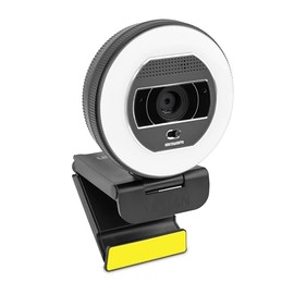 YEYIAN Webcam Stream 2k 2560 X 1440 Píxeles, Cámara para Streaming con Iluminación Anillo de luz (3 Temperaturas LED) y Control Remoto Flexcam - Micro