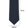 tiemart Solid Color Necktie (Dark Navy Blue)