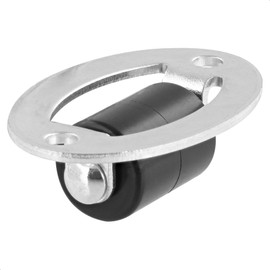 WAGNER 01722001 Drawer / Furniture Castor Design - Silver/Black, Diameter 15 mm, Screw-On Plate, Load Capacity 15 kg